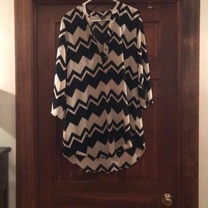 Chevron black and white dress , size L